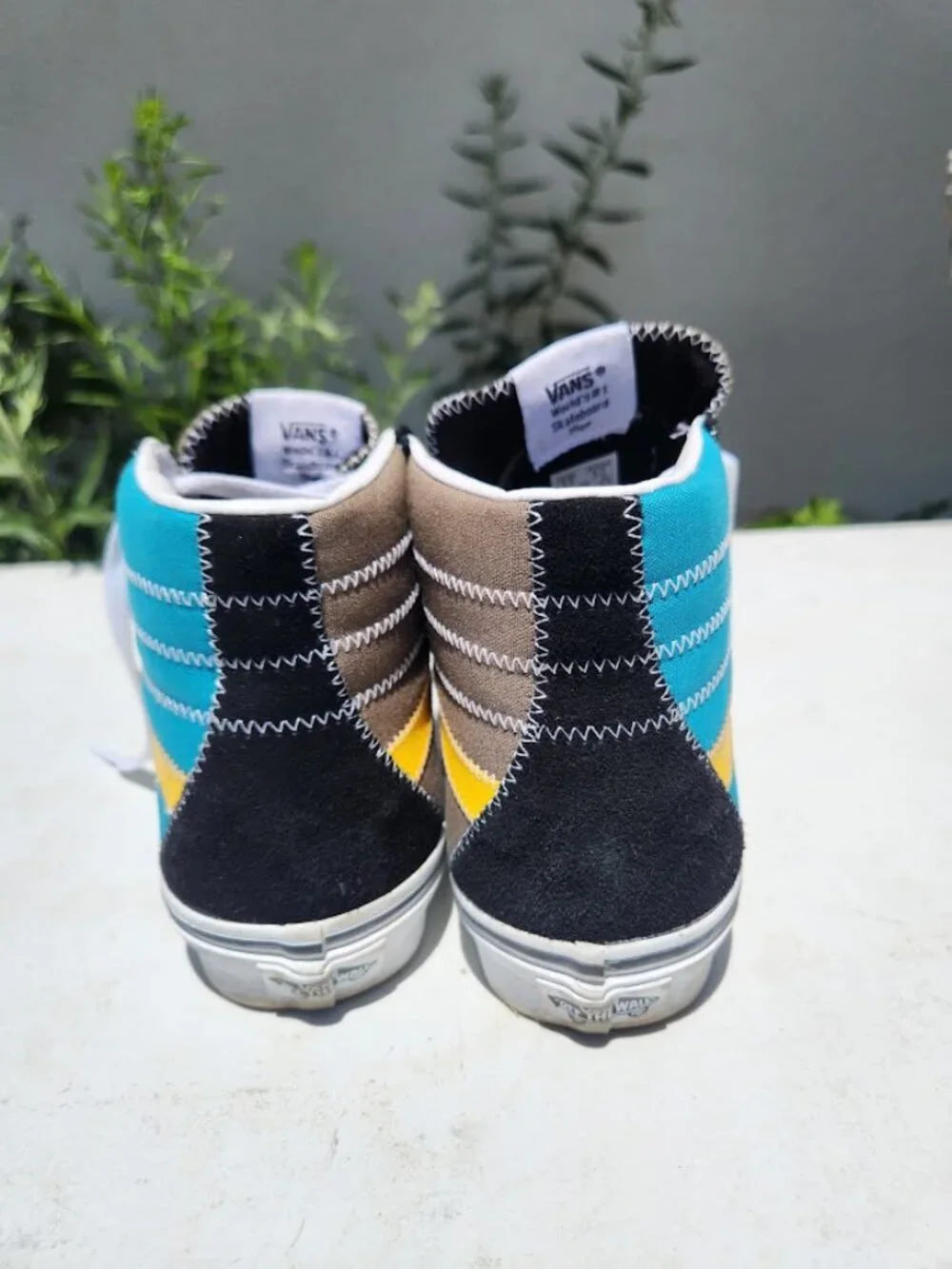 Vans Sk8-Hi Zig Zag Sneaker Shoes Suede / Canvas Tennis Shoes Size Women's 5